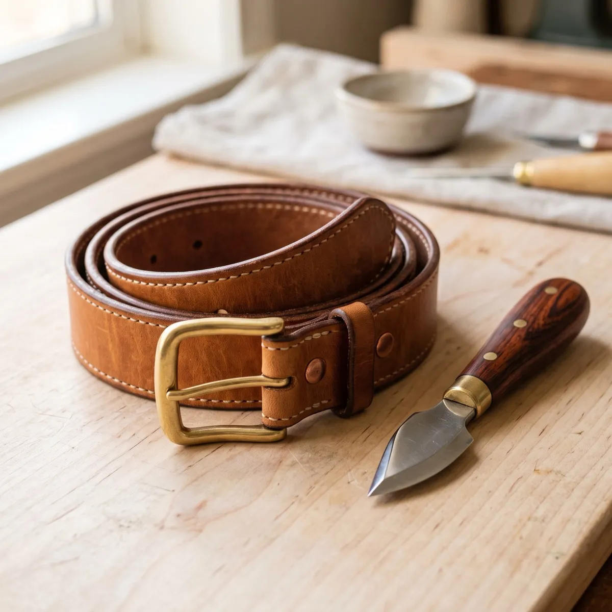 Ceintures, création de L’Établi du Cuir